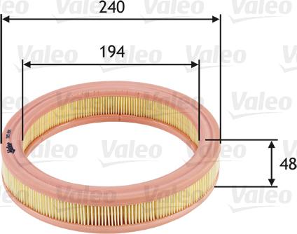 Valeo 585691 - Фильтр воздушный FIAT UNO/RITMO/REGATA autosila-amz.com