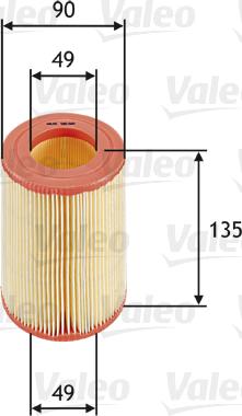 Valeo 585660 - Фильтр воздушный autosila-amz.com