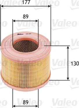 Valeo 585605 - Воздушный фильтр, двигатель autosila-amz.com