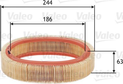 Valeo 585606 - Воздушный фильтр, двигатель autosila-amz.com