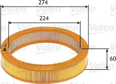 Valeo 585619 - Воздушный фильтр, двигатель autosila-amz.com