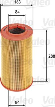 Valeo 585614 - Воздушный фильтр, двигатель autosila-amz.com