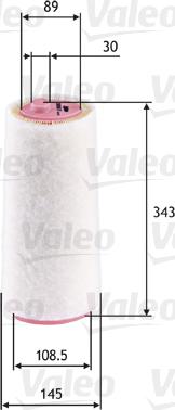Valeo 585617 - Воздушный фильтр, двигатель autosila-amz.com