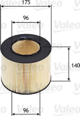 Valeo 585683 - Воздушный фильтр, двигатель autosila-amz.com