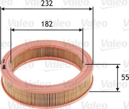 Valeo 585632 - Воздушный фильтр, двигатель autosila-amz.com
