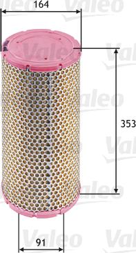 Valeo 585624 - Воздушный фильтр, двигатель autosila-amz.com