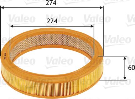 Valeo 585620 - Воздушный фильтр, двигатель autosila-amz.com