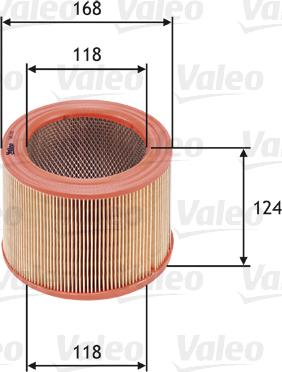 Valeo 585621 - Воздушный фильтр, двигатель autosila-amz.com