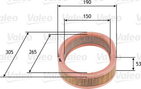 Valeo 585627 - фильтр воздушный Ren autosila-amz.com