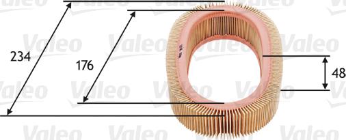 Valeo 585671 - Воздушный фильтр, двигатель autosila-amz.com