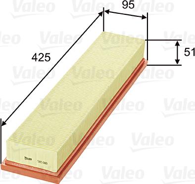 Valeo 585080 - ВОЗДУШНЫЙ ФИЛЬТР 585080 autosila-amz.com