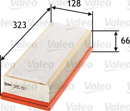 Valeo 585157 - Воздушный фильтр, двигатель autosila-amz.com