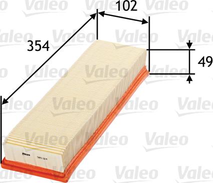 Valeo 585114 - Воздушный фильтр, двигатель autosila-amz.com