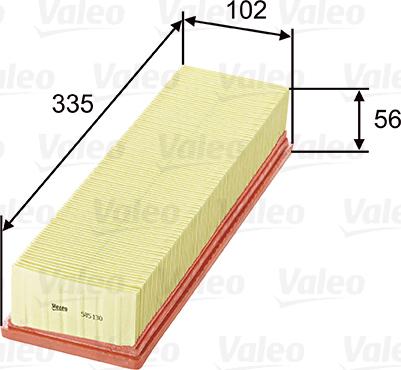 Valeo 585130 - Воздушный фильтр, двигатель autosila-amz.com