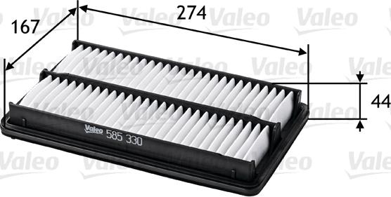 Valeo 585330 - Воздушный фильтр, двигатель autosila-amz.com