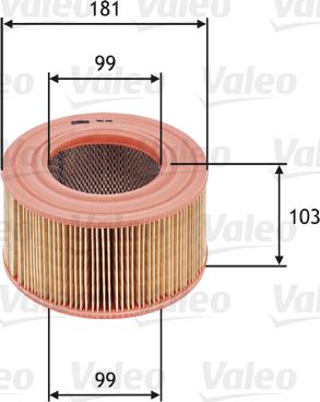 Valeo 585708 - Воздушный фильтр, двигатель autosila-amz.com