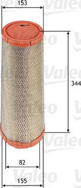 Valeo 585713 - Воздушный фильтр, двигатель autosila-amz.com