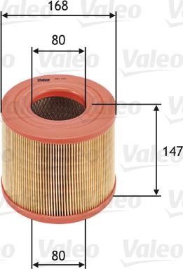 Valeo 585725 - Воздушный фильтр, двигатель autosila-amz.com