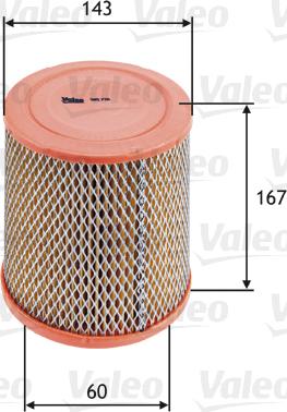 Valeo 585726 - Воздушный фильтр, двигатель autosila-amz.com