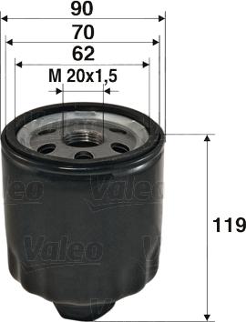 Valeo 586020 - Масляный фильтр autosila-amz.com