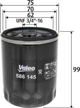 Valeo 586145 - Масляный фильтр autosila-amz.com