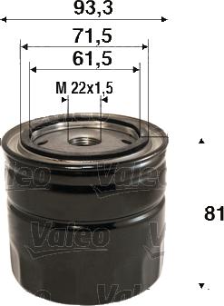 Valeo 586110 - Масляный фильтр autosila-amz.com