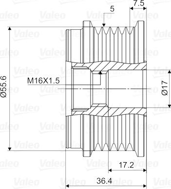 Valeo 588099 - Шкив генератора, муфта autosila-amz.com