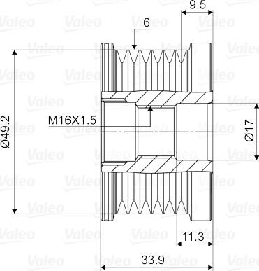 Valeo 588056 - Шкив генератора (с крышкой) autosila-amz.com