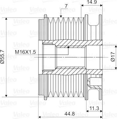 Valeo 588060 - !ВРЕМЕННО НЕДОСТУПЕН Шкив генератора MB W211 (с крышкой) autosila-amz.com