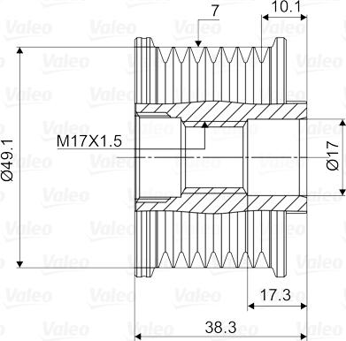 Valeo 588063 - Шкив генератора (с крышкой) VAUXHALL MOVANO Mk II (B) Chassis/Cab 2.3 CDTI [RWD] autosila-amz.com