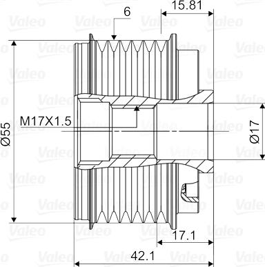 Valeo 588112 - Шкив генератора (с крышкой) autosila-amz.com