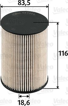 Valeo 587919 - Топливный фильтр autosila-amz.com