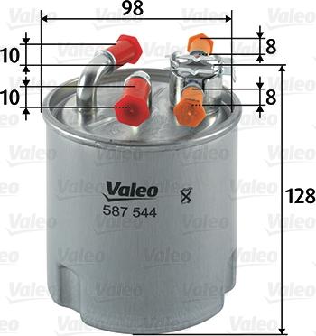 Valeo 587544 - Топливный фильтр autosila-amz.com