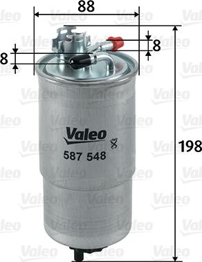 Valeo 587548 - Топливный фильтр autosila-amz.com