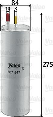 Valeo 587547 - Топливный фильтр autosila-amz.com