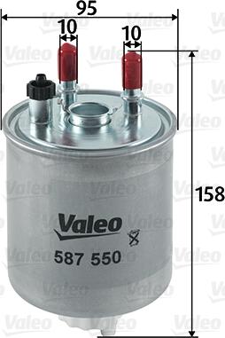 Valeo 587550 - Топливный фильтр autosila-amz.com