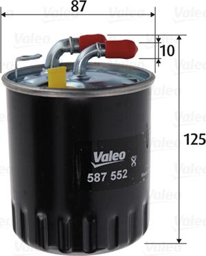 Valeo 587552 - Топливный фильтр autosila-amz.com