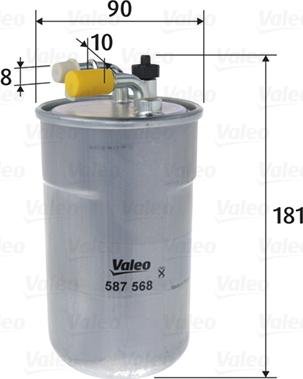 Valeo 587568 - Топливный фильтр autosila-amz.com