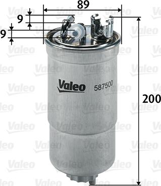 Valeo 587500 - Топливный фильтр VALEO 587500 (KL147D/WK853/3x) VAG ФТ autosila-amz.com