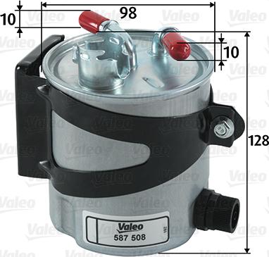 Valeo 587508 - Топливный фильтр autosila-amz.com