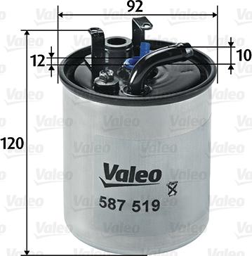 Valeo 587519 - Топливный фильтр autosila-amz.com