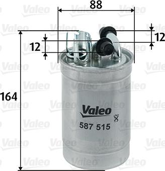 Valeo 587515 - Топливный фильтр autosila-amz.com