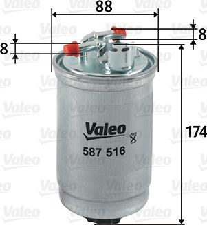 Valeo 587516 - Топливный фильтр autosila-amz.com