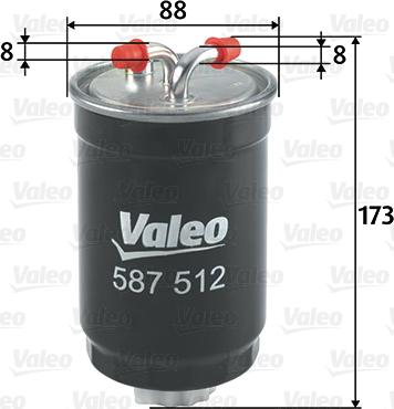 Valeo 587512 - Топливный фильтр autosila-amz.com