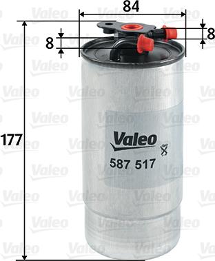 Valeo 587517 - Топливный фильтр autosila-amz.com