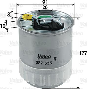 Valeo 587535 - Топливный фильтр autosila-amz.com