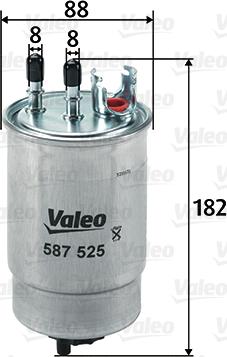 Valeo 587525 - Топливный фильтр autosila-amz.com