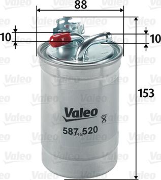 Valeo 587520 - Топливный фильтр autosila-amz.com