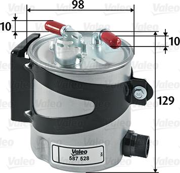 Valeo 587528 - Топливный фильтр autosila-amz.com
