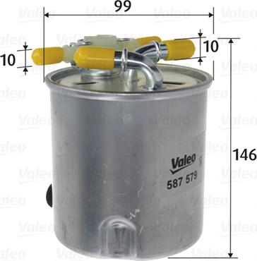 Valeo 587579 - Топливный фильтр autosila-amz.com